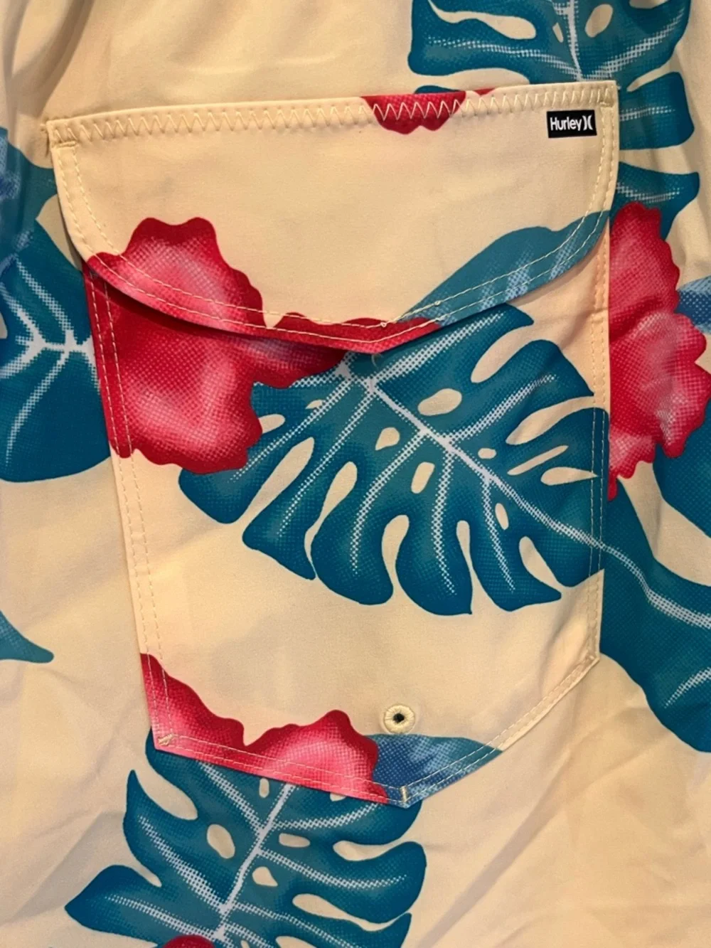 NWT Hurley Yellow Blue Pink Floral Swim Trunks Shorts Mens Sz Medium